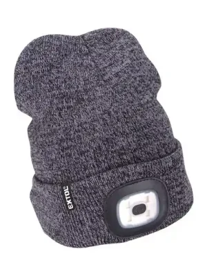 Doprava Zdarma Čepice s čelovkou 4 x 45 lm USB nabíjení šedá/černá EXTOL LIGHT