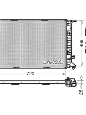 Levný Chladič, chlazení motoru DENSO DRM02022