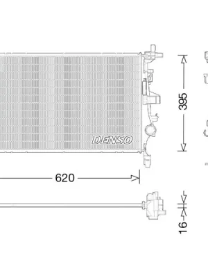 Chladič, chlazení motoru DENSO DRM09044 Značkový