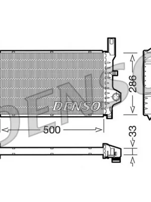Chladič, chlazení motoru DENSO DRM10036 Zlevněný