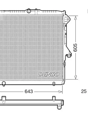 Chladič, chlazení motoru DENSO DRM10119 Aktuální