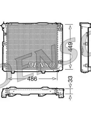 Chladič, chlazení motoru DENSO DRM17067 Přímo Od Výrobce