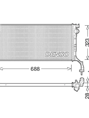 Horká Nabídka Chladič, chlazení motoru DENSO DRM23038