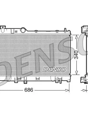 Chladič, chlazení motoru DENSO DRM36007 Autentický