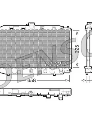 Autentický Chladič, chlazení motoru DENSO DRM40002