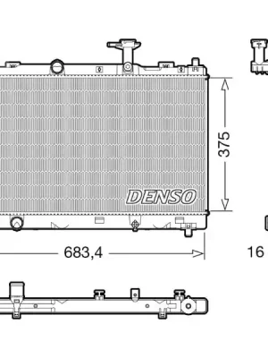 Vysoce Kvalitní Chladič, chlazení motoru DENSO DRM47038