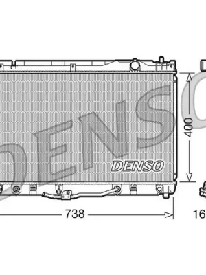 Chladič, chlazení motoru DENSO DRM50043 Pouze Dnes