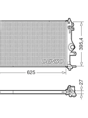 Chladič, chlazení motoru DENSO DRM50128 Doprava Zdarma