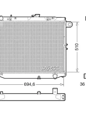 Chladič, chlazení motoru DENSO DRM50139 Horká Nabídka