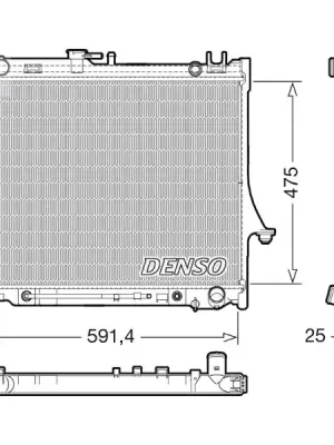 Chladič, chlazení motoru DENSO DRM99015 Originální