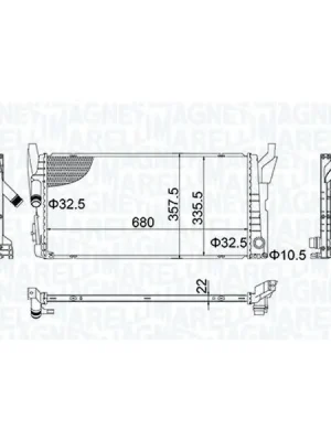 Chladič, chlazení motoru MAGNETI MARELLI 350213202900 Akce