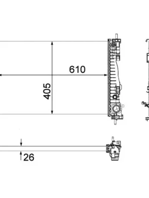 Chladič, chlazení motoru MAHLE CR 1179 000P Nakupujte Hned