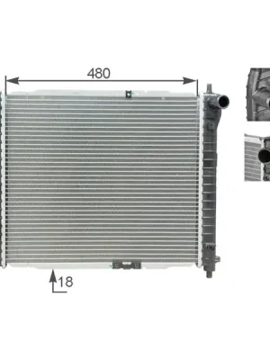 Dokud Zásoby Vydrží Chladič, chlazení motoru MAHLE CR 1309 000S