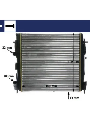 Autentický Chladič, chlazení motoru MAHLE CR 1506 000S