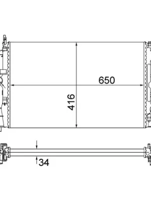 Speciální Cena Chladič, chlazení motoru MAHLE CR 835 001S
