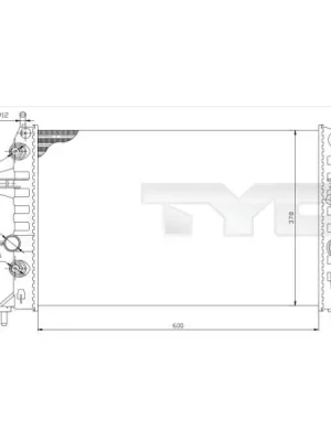 Chladič, chlazení motoru TYC 725-0006 Rychlé Dodání