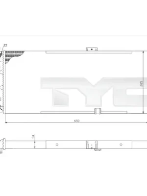 Chladič, chlazení motoru TYC 725-0019-R Výhodná Nabídka