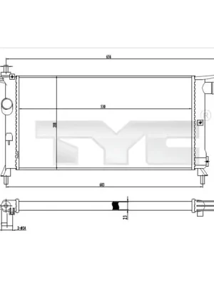 Oblíbený Chladič, chlazení motoru TYC 725-0020