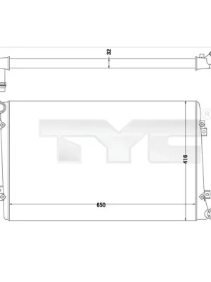 Aktuální Chladič, chlazení motoru TYC 737-0063-R