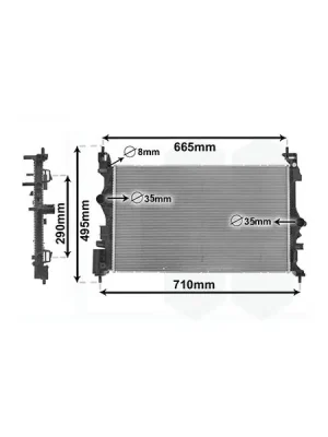 Chladič, chlazení motoru VAN WEZEL 37012701 Výprodej