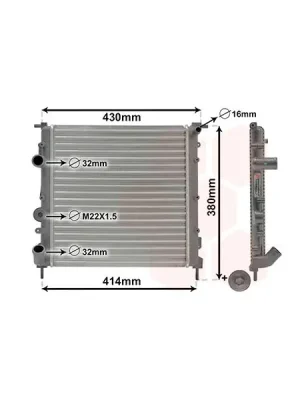 Must-Have Chladič, chlazení motoru VAN WEZEL 43002261
