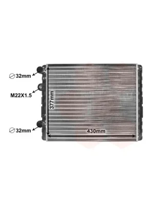 Ověřený Chladič, chlazení motoru VAN WEZEL 58002129