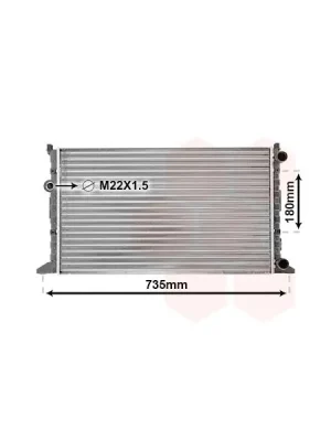 Rychlé Dodání Chladič, chlazení motoru VAN WEZEL 58002160