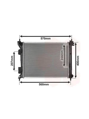 Chladič, chlazení motoru VAN WEZEL 82002274 Top Prodej