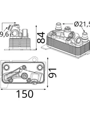 Chladič oleje, automatická převodovka MAHLE CLC 428 000S Značkový