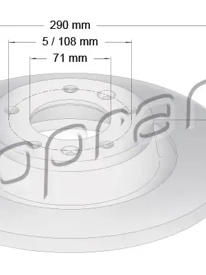Brzdový kotouč TOPRAN 722 487 Bezpečná Platba