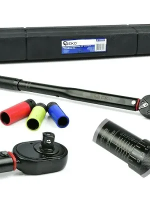 Dynamometrický, momentový klíč 1/2", 28-210Nm s nástrčnými hlavicemi 17, 19, 21mm GEKO Objednat Nyní
