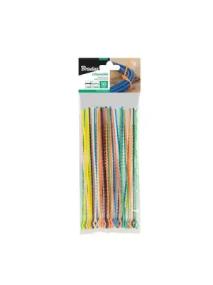 Cenová Bomba Elastické stahovací pásky 2,9×180 mm, 50 ks, mix barev - BRADAS