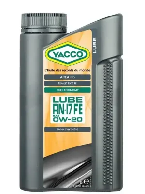 Olej Yacco lube RN-17 FE 0W-20 1L Pouze Dnes