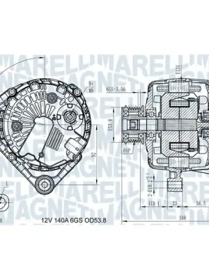 generátor MAGNETI MARELLI 063731406710 Levný