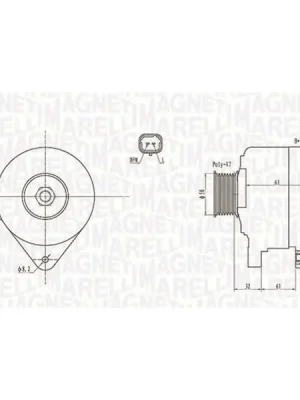 Akční Cena generátor MAGNETI MARELLI 063731959010