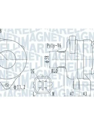 generátor MAGNETI MARELLI 063732097010 Expresní Doručení