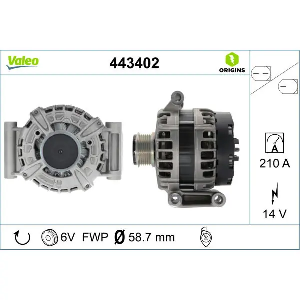 generátor VALEO 443402 Pouze Dnes