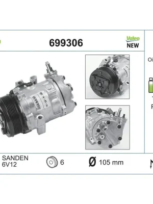 Kompresor, klimatizace VALEO 699306 Top Prodej