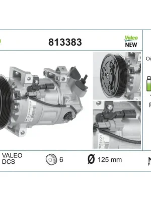 Kompresor, klimatizace VALEO 813383 Vrácení Zdarma