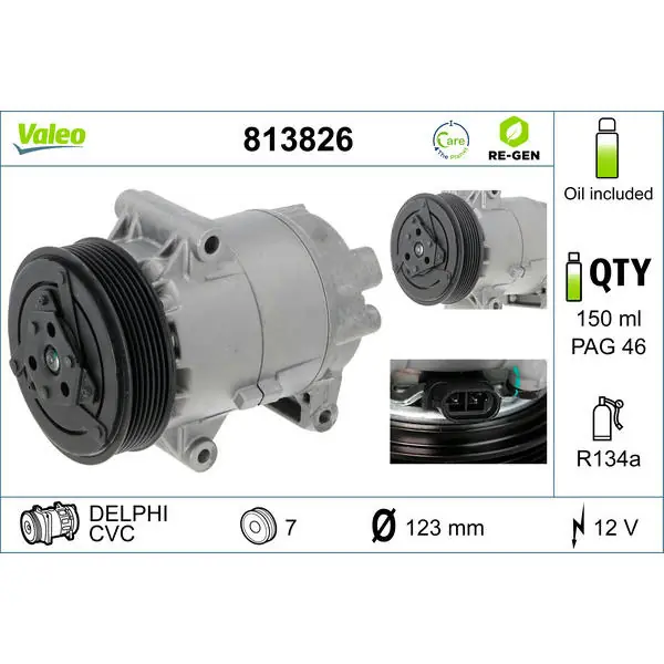 Oblíbený Kompresor, klimatizace VALEO 813826