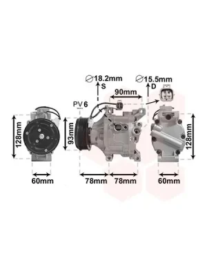 Nejprodávanější Kompresor, klimatizace VAN WEZEL 5300K443