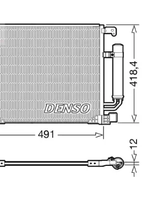Kondenzátor, klimatizace DENSO DCN46025 Značkový