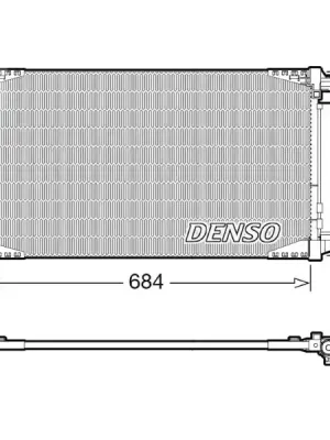 Kondenzátor, klimatizace DENSO DCN50119 Top Prodej