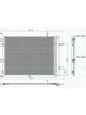 Novinka Kondenzátor, klimatizace MAGNETI MARELLI 350203101200