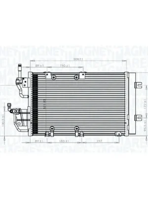 Akce Kondenzátor, klimatizace MAGNETI MARELLI 350203771000