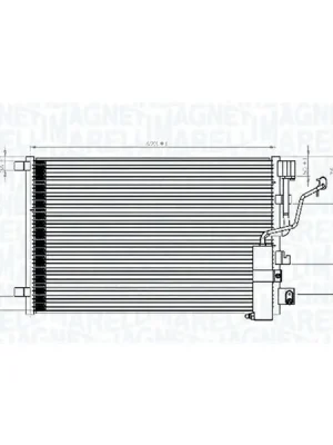 Kondenzátor, klimatizace MAGNETI MARELLI 350203841000 Víkendová Akce