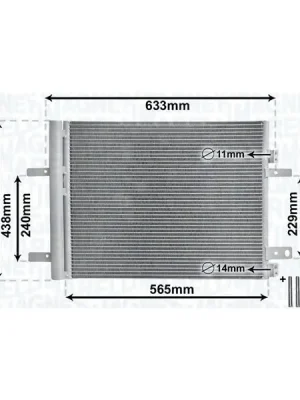 Kondenzátor, klimatizace MAGNETI MARELLI 350203862000 Dokud Zásoby Vydrží