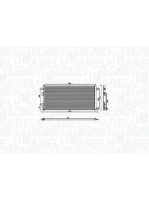Kondenzátor, klimatizace MAGNETI MARELLI 350203887000 Přímo Od Výrobce