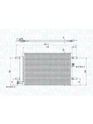 Kondenzátor, klimatizace MAGNETI MARELLI 350203910000 Novinka