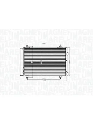 Nízká Cena Kondenzátor, klimatizace MAGNETI MARELLI 350203916000